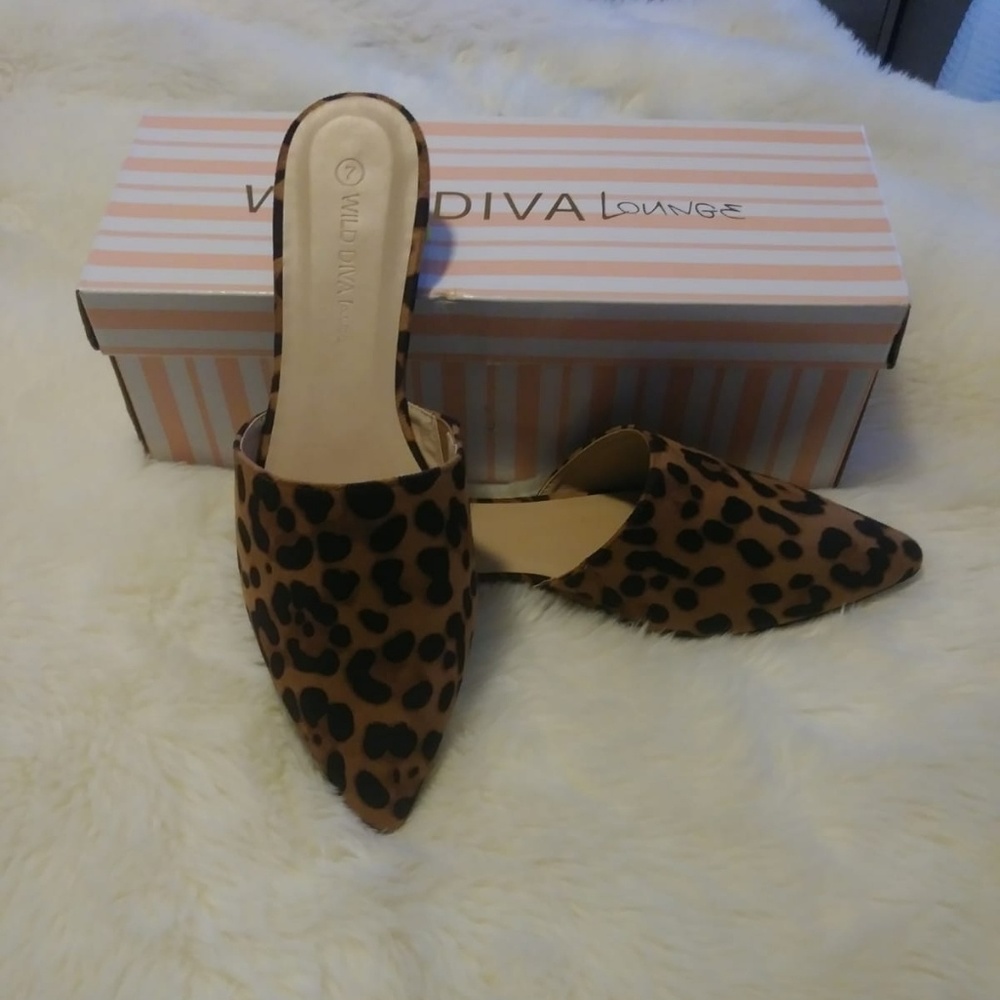 Leopard print Mules